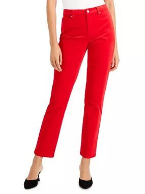 Charter Club | Lexington Straight | Red Velveteen | Size 8